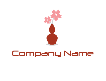 flowers in a vase logo