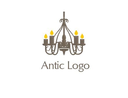 candles on a chandelier logo