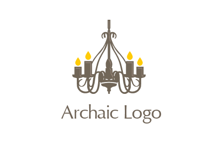 candles on a chandelier logo