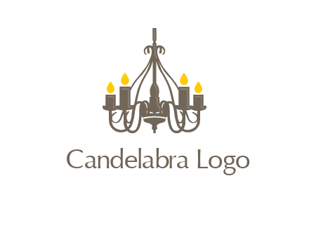 candles on a chandelier logo