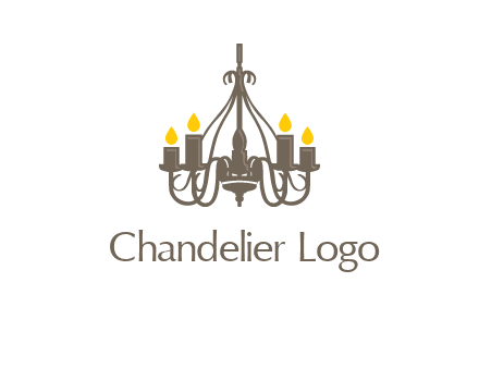 candles on a chandelier logo