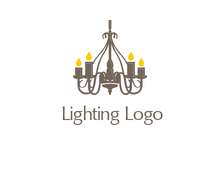 candles on a chandelier logo