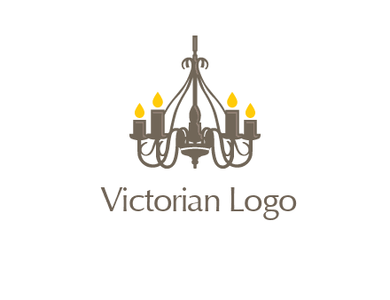 candles on a chandelier logo