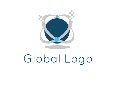 technology logo showing rings around a circle