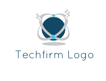 technology logo showing rings around a circle