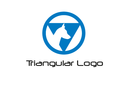 dog in triangle logo