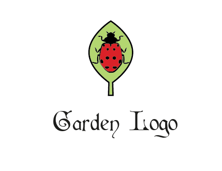 ladybug on leaf logo