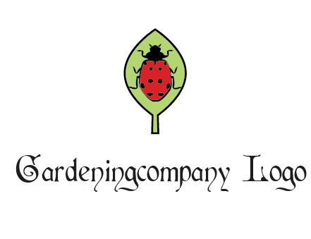 ladybug on leaf logo