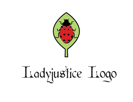 ladybug on leaf logo