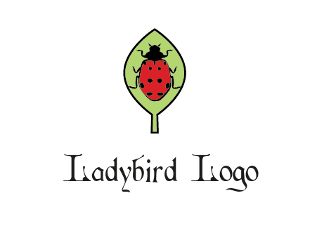 ladybug on leaf logo