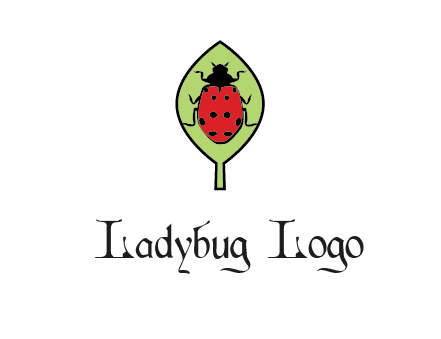 ladybug on leaf logo