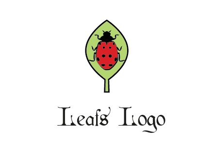 ladybug on leaf logo