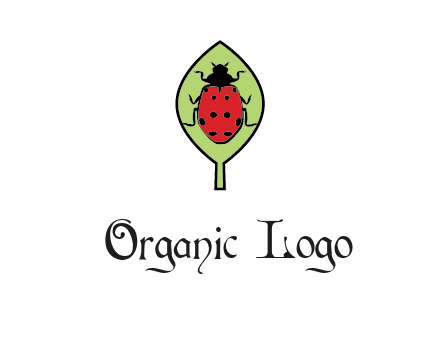 ladybug on leaf logo