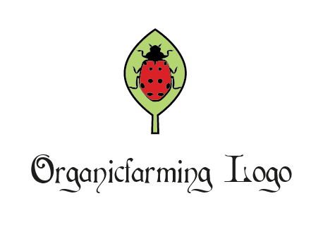 ladybug on leaf logo