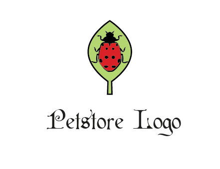 ladybug on leaf logo