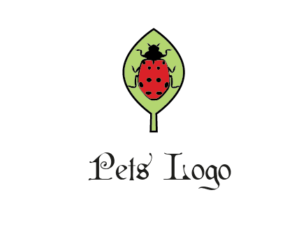 ladybug on leaf logo