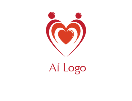 love and dating logo with hearts