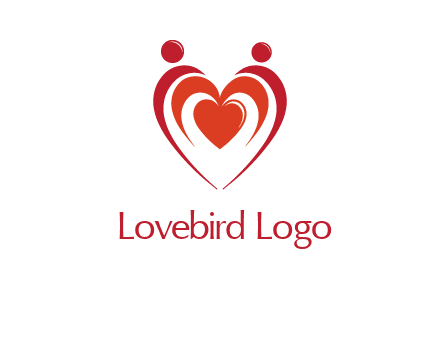 love and dating logo with hearts