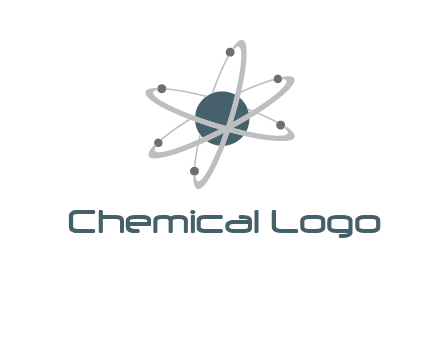 chemistry logo with atom