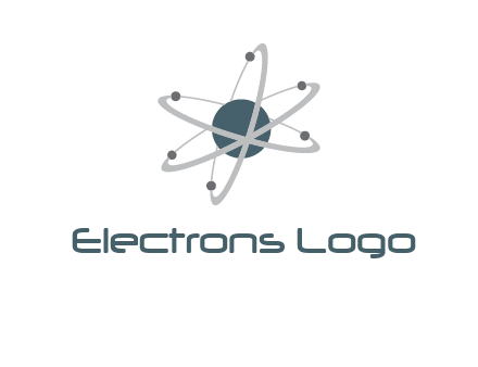 chemistry logo with atom