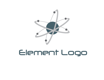 chemistry logo with atom