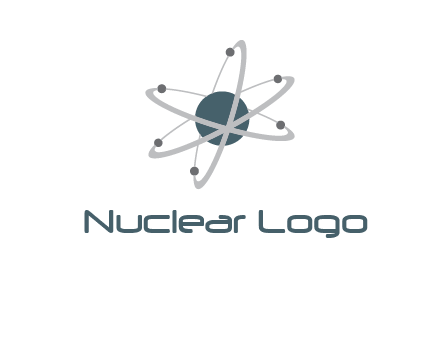 chemistry logo with atom