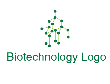 science or nuclear development logo with molecules logo