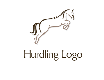 jumping stallion or horse logo