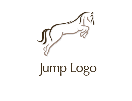 jumping stallion or horse logo