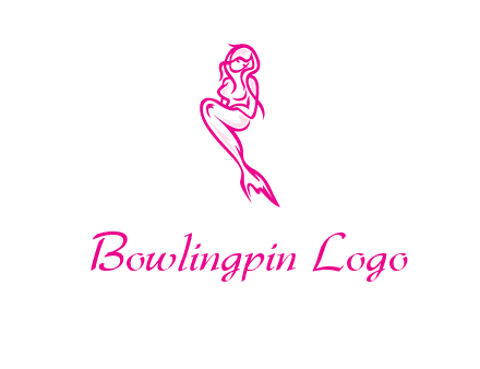 pink mermaid logo