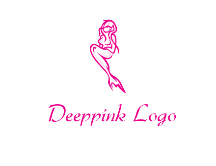 pink mermaid logo