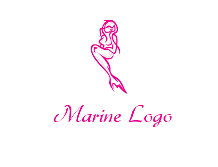 pink mermaid logo