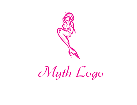 pink mermaid logo