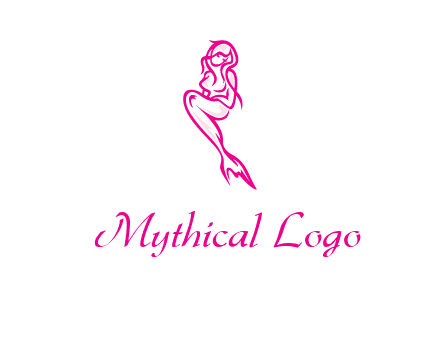 pink mermaid logo