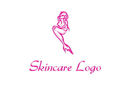 pink mermaid logo