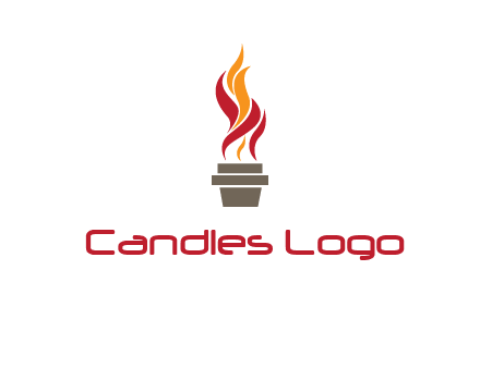 flaming torch logo