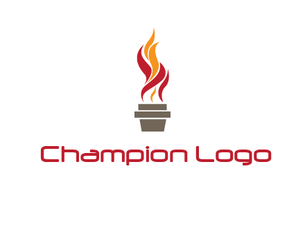 flaming torch logo