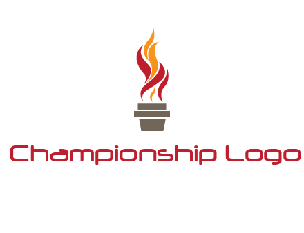 flaming torch logo