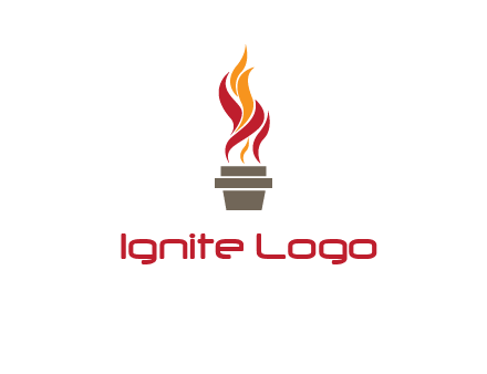 flaming torch logo