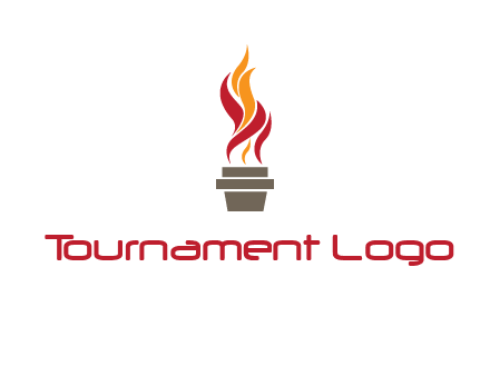 flaming torch logo