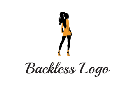 woman in yellow apparel logo