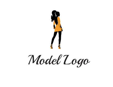 woman in yellow apparel logo