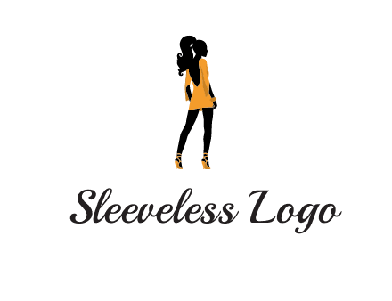 woman in yellow apparel logo