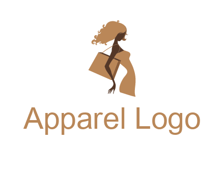 woman with handbag logo