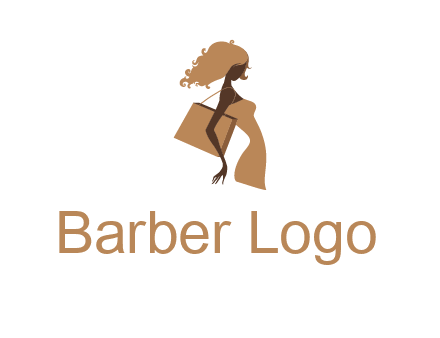 woman with handbag logo