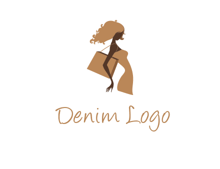 woman with handbag logo