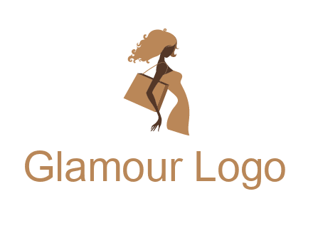 woman with handbag logo