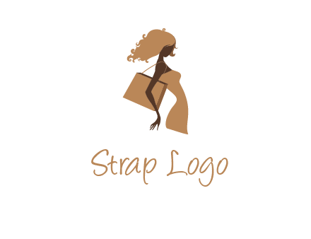 woman with handbag logo