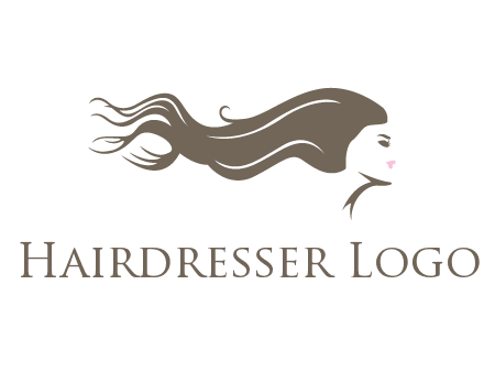 woman with long hair flowing logo