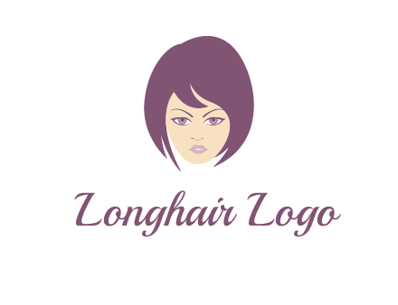 woman with bob cut hairstyle logo